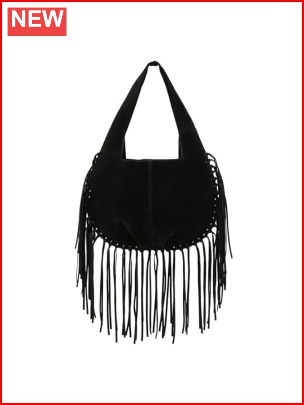 Womens Faux Suede Leather Bag Long Fringe Tassel Western Shoulder Purse Boho